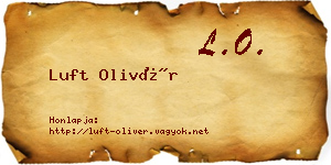 Luft Olivér névjegykártya